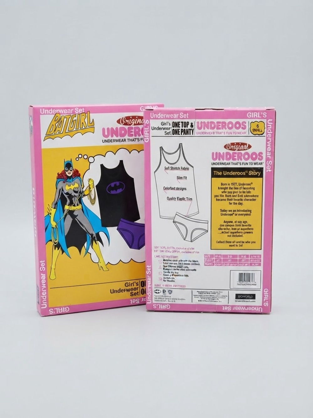 Original DC Comics Batgirl Underoos 2-Piece Underwear Set Size 6 Small NIB